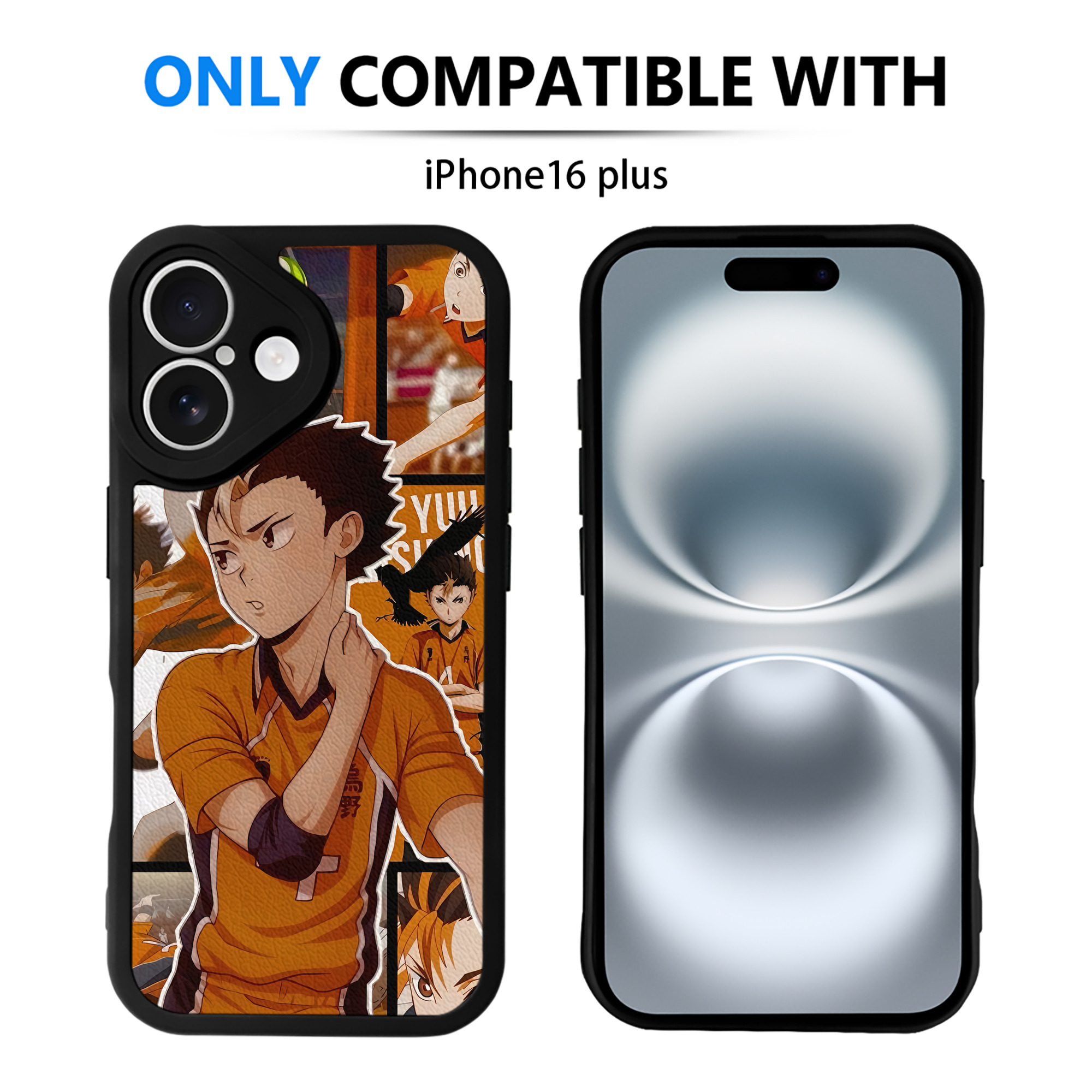 （画像用） ハイキュー!! Haikyu!! 【iPhone 16シリーズ対応】シリコンスマホケース（レザー調） 材質：シリコン
